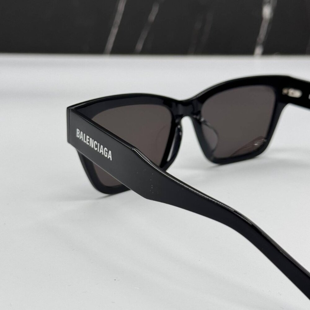 NEW BB0307SA 001 BALENCIAGA BLACK GREY SQUARE WOMEN SUNGLASSES - Picture 7 of 10